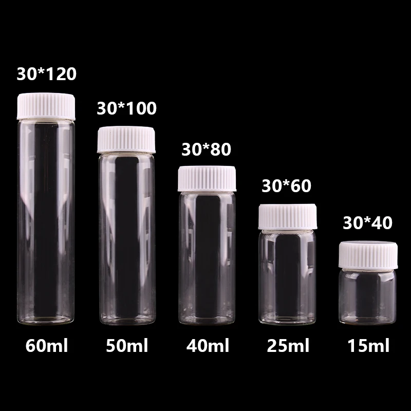 15ml 25ml 40ml 50ml 60ml Transparent Glass Bottles with White Plastic Screw Cap Tiny Jar Vials DIY Craft 24pcs
15ml 25ml 40ml 50ml 60ml Transparent Glass Bottles with White Plastic Screw Cap Tiny Jar Vials DIY Craft 24pcs