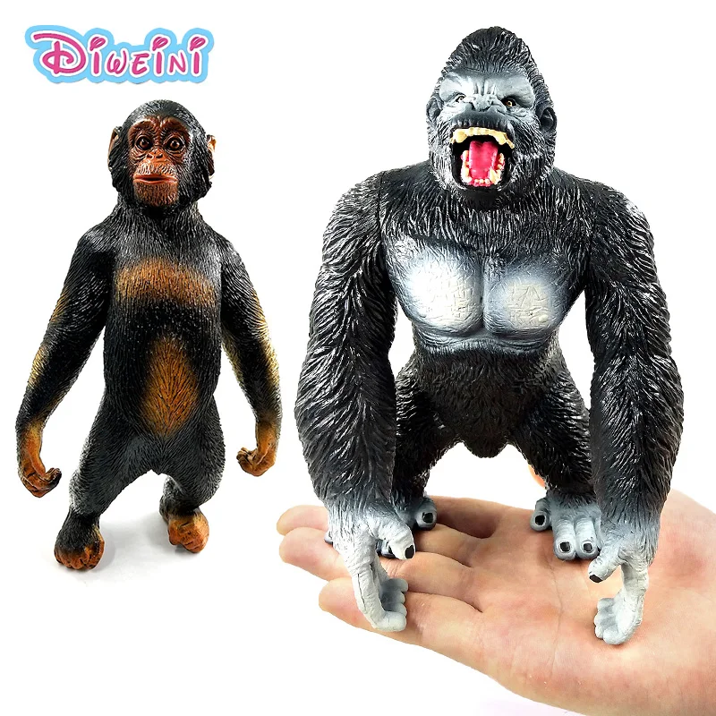 Моделирование большой шимпанзе Gorilla Animal модель фигурка сказочное украшение для