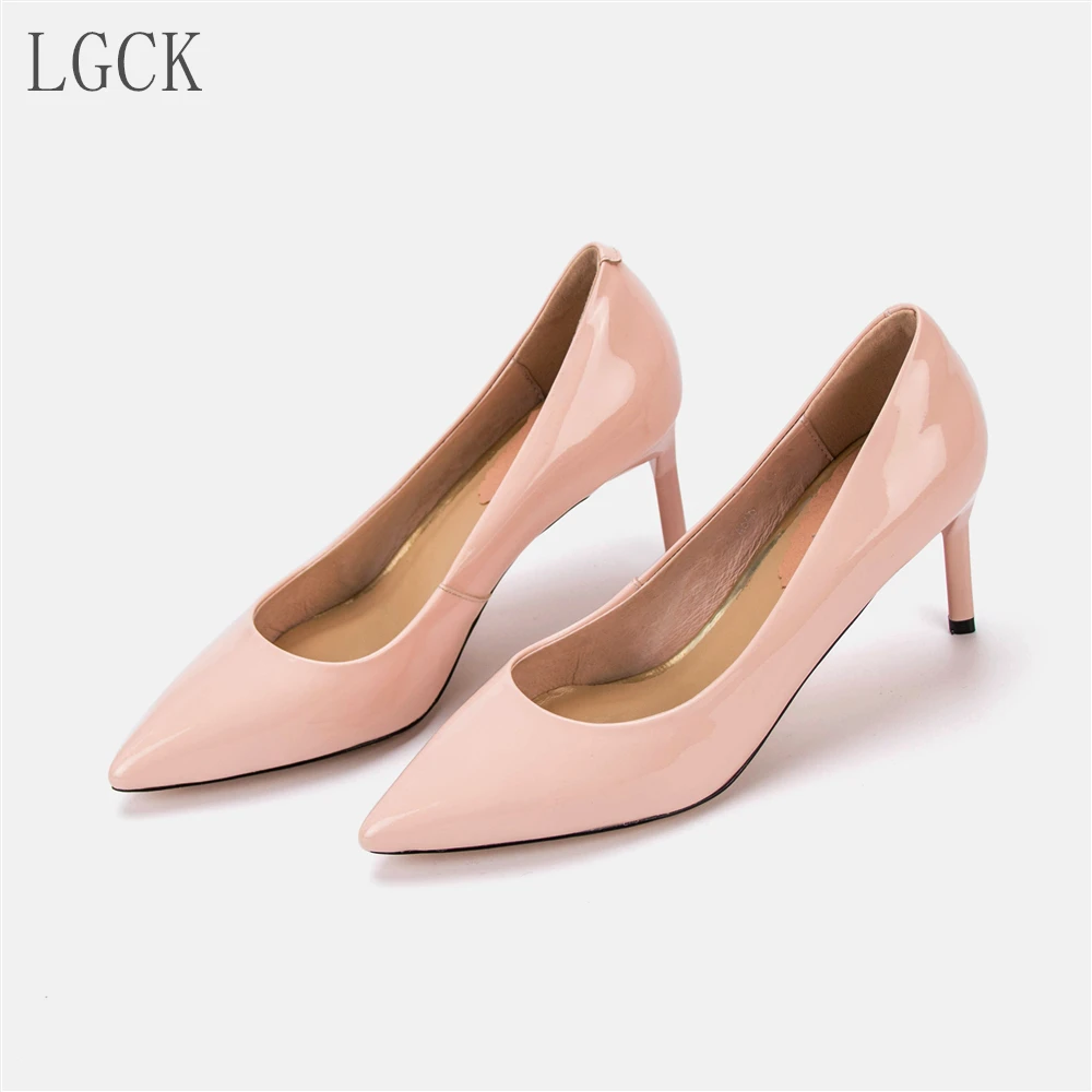 Plus Size 34-43 Genuine Leather Women Pumps Shoes Pointed Toe patent leather office high heel Quality Wedding Fashion Sexy pump
Plus Size 34-43 Genuine Leather Women Pumps Shoes Pointed Toe patent leather office high heel Quality Wedding Fashion Sexy pump