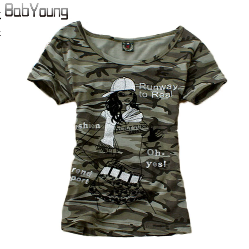 BabYoung Summer Tops Women T-Shirt Girl Pattern Tshirt Femme Camouflage Camiseta Feminina Stretch T Shirts Mujer Plus Size
BabYoung Summer Tops Women T-Shirt Girl Pattern Tshirt Femme Camouflage Camiseta Feminina Stretch T Shirts Mujer Plus Size