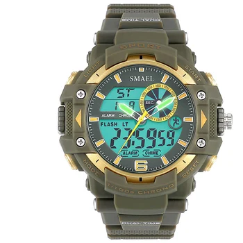 Fashion SMAEL Top Brand Sports Clock Men S Shock LED Digital Military G Style 50m Waterproof Wristwatch montre homme Watch 1379
Fashion SMAEL Top Brand Sports Clock Men S Shock LED Digital Military G Style 50m Waterproof Wristwatch montre homme Watch 1379