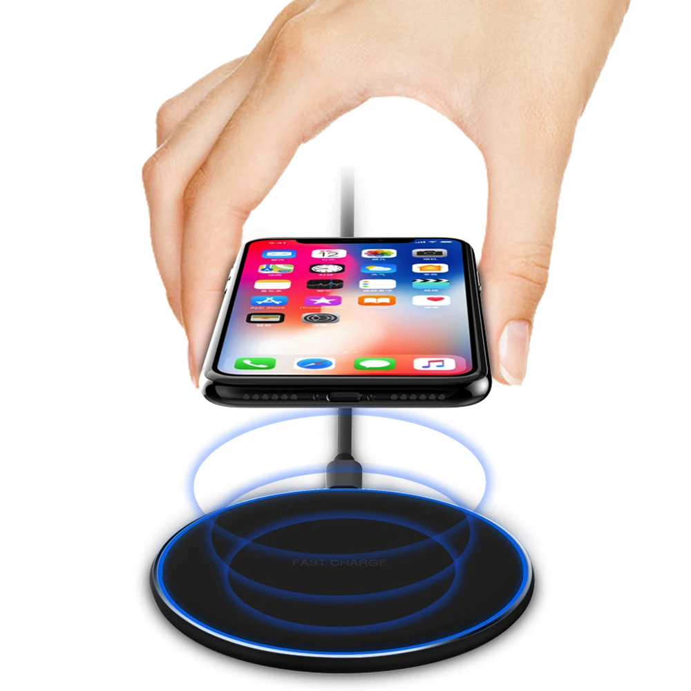 

S110 Qi Wireless Charger QC3.0 10W Fast Charging Plate Charging Pad for iPhone X XR XS Max 8 Plus Samsung Qi-enabled Devices #w