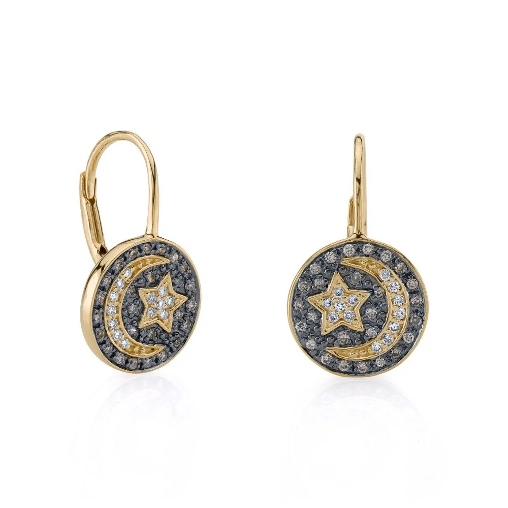 Gold filled micro pave cz engraved moon star round coin charm Clip Hoops classic modern girl women fashion earring
Gold filled micro pave cz engraved moon star round coin charm Clip Hoops classic modern girl women fashion earring