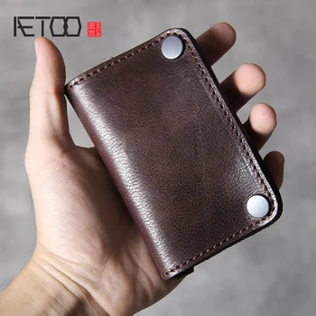 AETOO Retro head cowhide car key pack multifunctional leather card bag small wallet
AETOO Retro head cowhide car key pack multifunctional leather card bag small wallet
