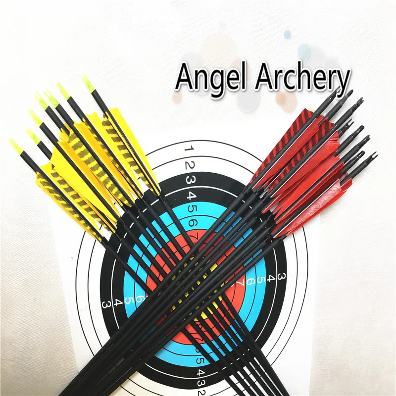 12pk Yellow and Red Stripe carbon arrow Spine500/spine 600 Carbon Arrows with Screw Tip Hunting Archery Longbow 32inch
12pk Yellow and Red Stripe carbon arrow Spine500/spine 600 Carbon Arrows with Screw Tip Hunting Archery Longbow 32inch