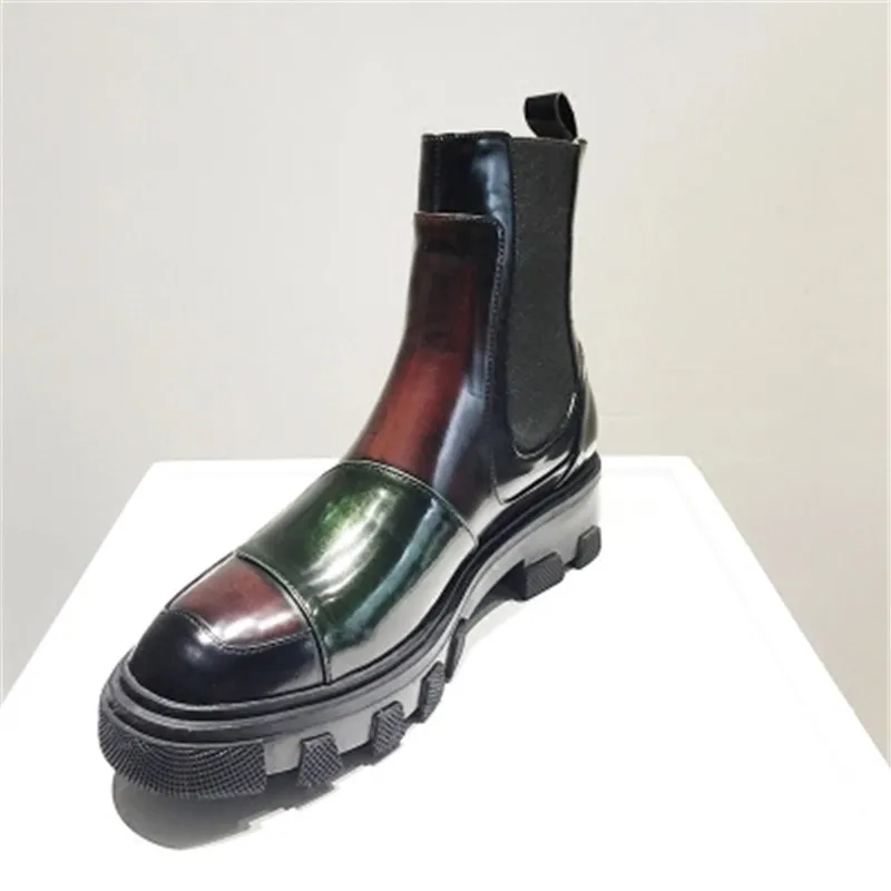 Fornihapfirafs New Mixed Color Patckwork Leather Woman Short Boots Platform Stacked Heels Slip-On Women Ankle Boots Shoes Woman
Fornihapfirafs New Mixed Color Patckwork Leather Woman Short Boots Platform Stacked Heels Slip-On Women Ankle Boots Shoes Woman