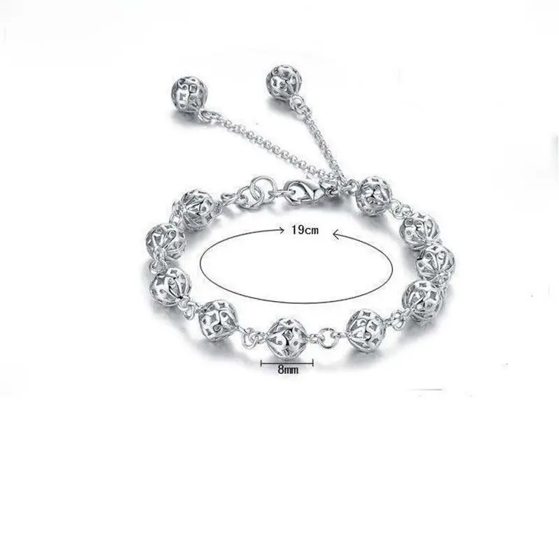 Brand New Women Fashion Ball Silver Plated Chain Bead Charm Bracelets & Bangles High Quality Fashion Jewelry
Brand New Women Fashion Ball Silver Plated Chain Bead Charm Bracelets & Bangles High Quality Fashion Jewelry