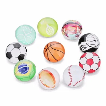 LOULEUR 10pcs 12/18/20mm Sport Football Balls Photo Glass Round Crystal Cabochon Fit Necklace Bracelets DIY Jewelry Makings
LOULEUR 10pcs 12/18/20mm Sport Football Balls Photo Glass Round Crystal Cabochon Fit Necklace Bracelets DIY Jewelry Makings