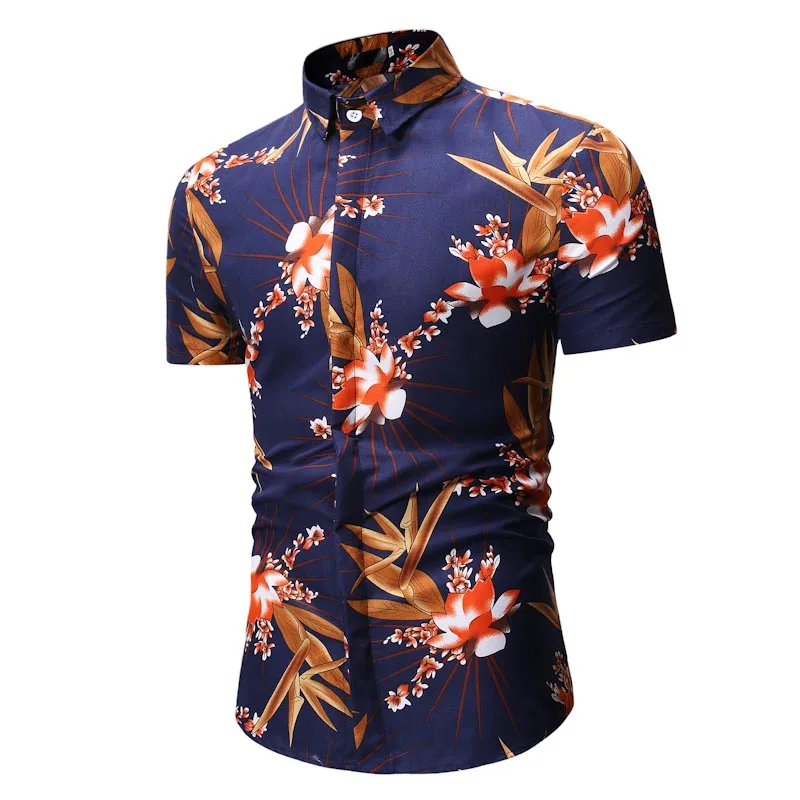 Summer Mens Shirts Casual Slim Fit Hawaiian Shirt Flower Print Men Shirt Short Sleeve Floral Shirt Single Breasted Chemise Homme
Summer Mens Shirts Casual Slim Fit Hawaiian Shirt Flower Print Men Shirt Short Sleeve Floral Shirt Single Breasted Chemise Homme