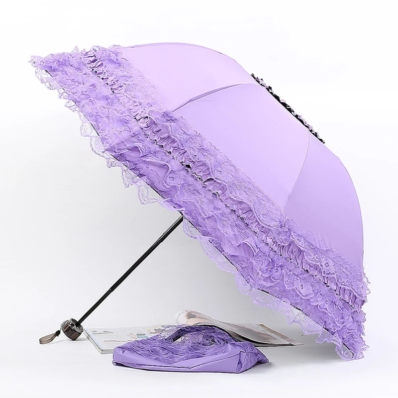 Creative Korean Princess Umbrellas Sweet Lace Female Folding Sun Proof Umbrella Pink Blue Purple Rain Paraguas Lady Gift SP008
Creative Korean Princess Umbrellas Sweet Lace Female Folding Sun Proof Umbrella Pink Blue Purple Rain Paraguas Lady Gift SP008