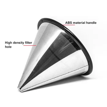 Stainless Steel Pour Over Coffee Filter Reusable Paperless Cone Dripper for Coffee Maker YU-Home
Stainless Steel Pour Over Coffee Filter Reusable Paperless Cone Dripper for Coffee Maker YU-Home