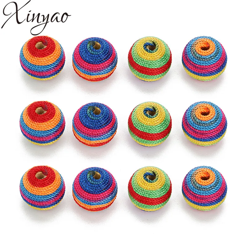 XINYAO 10pc 19mm Round Natural Wood Beads Colorful Rope Wood Beads Loose Spacer Big Hole Beads for Kids DIY Jewelry Findings
XINYAO 10pc 19mm Round Natural Wood Beads Colorful Rope Wood Beads Loose Spacer Big Hole Beads for Kids DIY Jewelry Findings