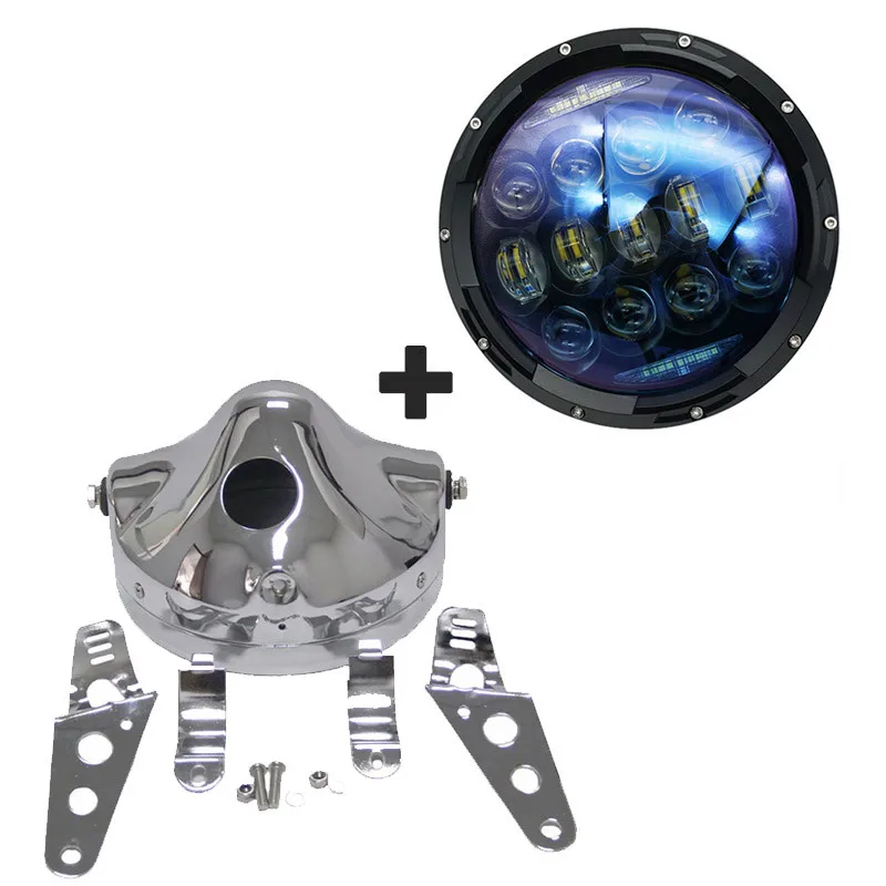 7" Inch LED Blue Headlights 130W with DRL/amber Halo 7 Inch Bucket Bracke Turn Signal for Touring Yamaha Suzuki Road Star
7" Inch LED Blue Headlights 130W with DRL/amber Halo 7 Inch Bucket Bracke Turn Signal for Touring Yamaha Suzuki Road Star
