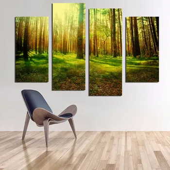 Painting Wall Art Abstract HD Decor 4 Pieces/Pcs Forest Landscape Frame Canvas Modular Pictures For Living Room Bedroom Print
Painting Wall Art Abstract HD Decor 4 Pieces/Pcs Forest Landscape Frame Canvas Modular Pictures For Living Room Bedroom Print