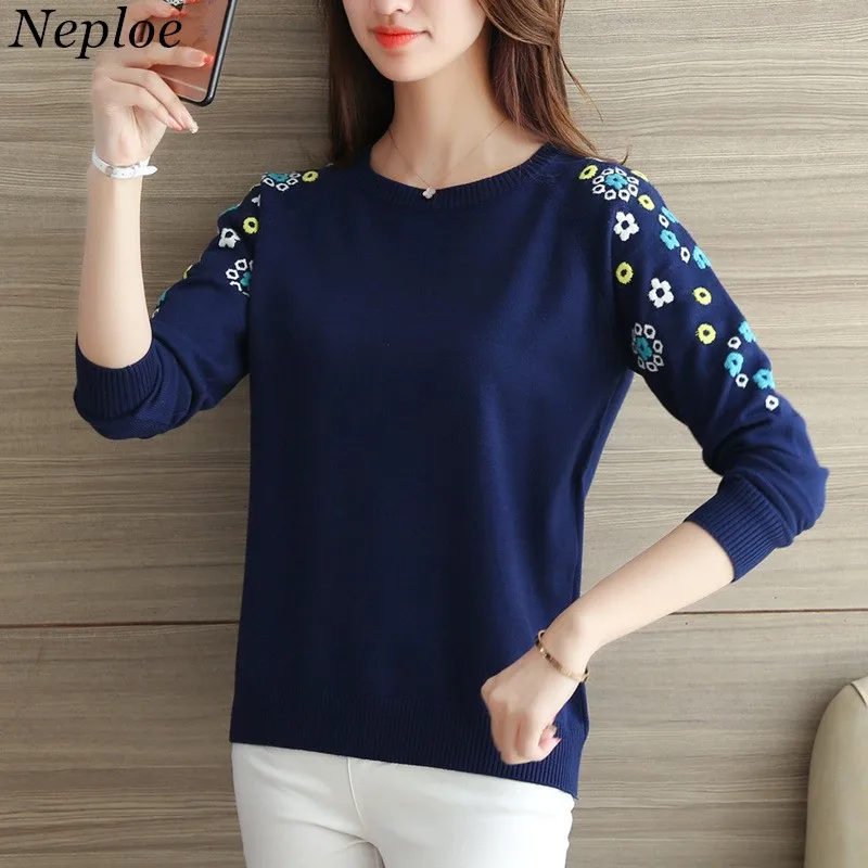 Autumn New Arrivals Floral Embroidery Sweet Knitwear Korean Fashion Women Sweaters Long Sleeve O-neck Casual Pullovers 62948
Autumn New Arrivals Floral Embroidery Sweet Knitwear Korean Fashion Women Sweaters Long Sleeve O-neck Casual Pullovers 62948