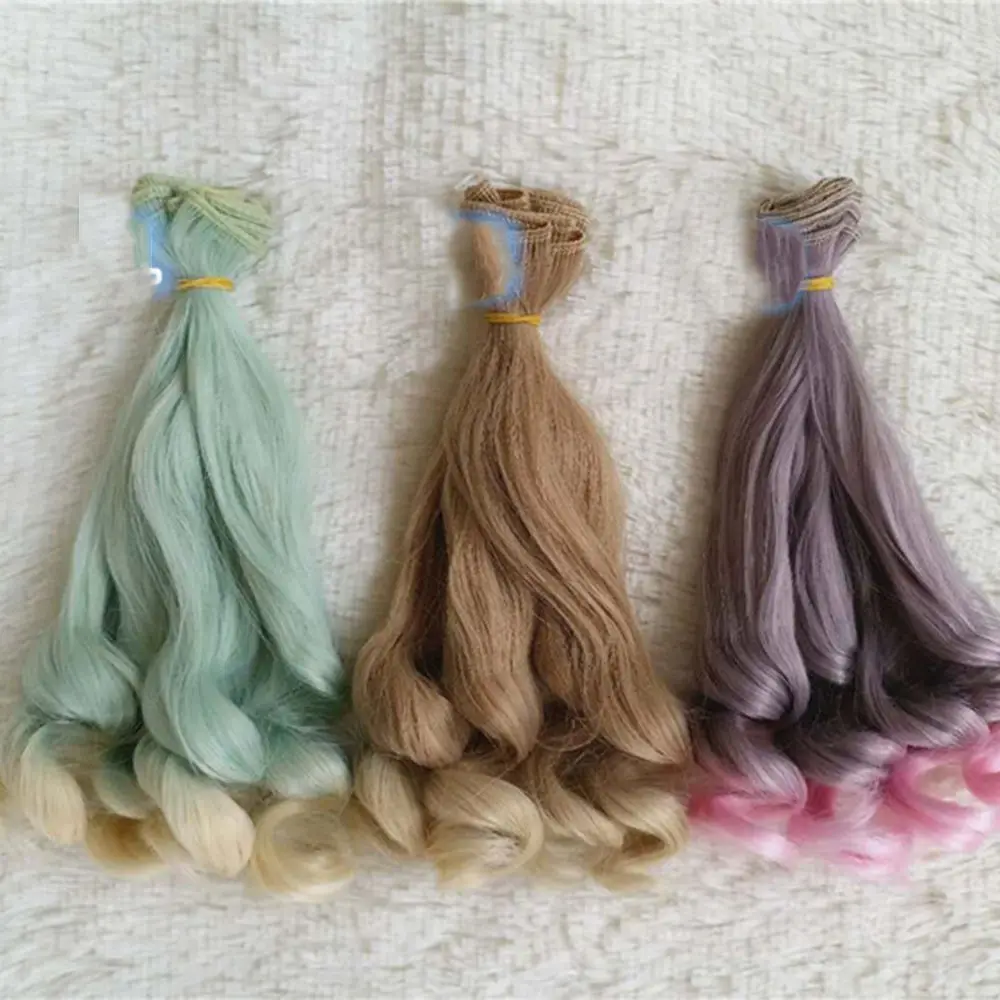 New 20cm Handmade Curly Wigs High-temperature Wire DIY Doll Hair For Doll 1/4 1/6 Doll Accessories Kids Gifts
New 20cm Handmade Curly Wigs High-temperature Wire DIY Doll Hair For Doll 1/4 1/6 Doll Accessories Kids Gifts