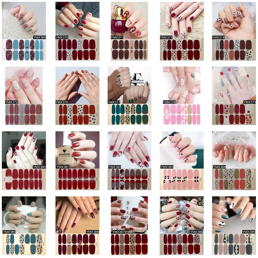 Nail art Full-Cover Sticker Sheet 14tips Sticker Polish Sticker New Design YMX369-389
Nail art Full-Cover Sticker Sheet 14tips Sticker Polish Sticker New Design YMX369-389