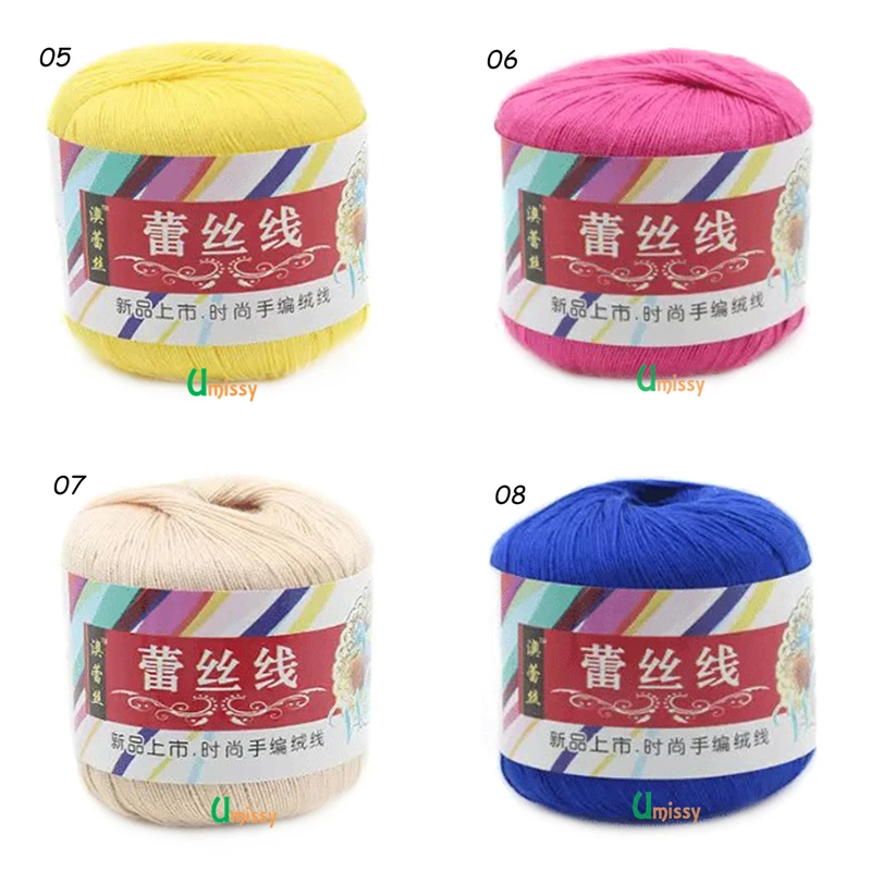 Sale New 8BallsX25g Luxury Soft Mohair Tops Wrap Shawl Hand Knit Crochet Yarn 34 