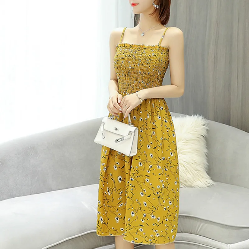 Elastic Bust Beach Cute Slim Korean Floral Print A-line Summer Dress Women Vestido Midi Dress Vintage Plus Size Sundress JZ002
Elastic Bust Beach Cute Slim Korean Floral Print A-line Summer Dress Women Vestido Midi Dress Vintage Plus Size Sundress JZ002