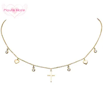 Mavis Hare Stainless Steel Heart Cross Crystal Charms Choker Necklace 35+5cm Choker Necklace as Woman Best Gift 2019 Newest
Mavis Hare Stainless Steel Heart Cross Crystal Charms Choker Necklace 35+5cm Choker Necklace as Woman Best Gift 2019 Newest