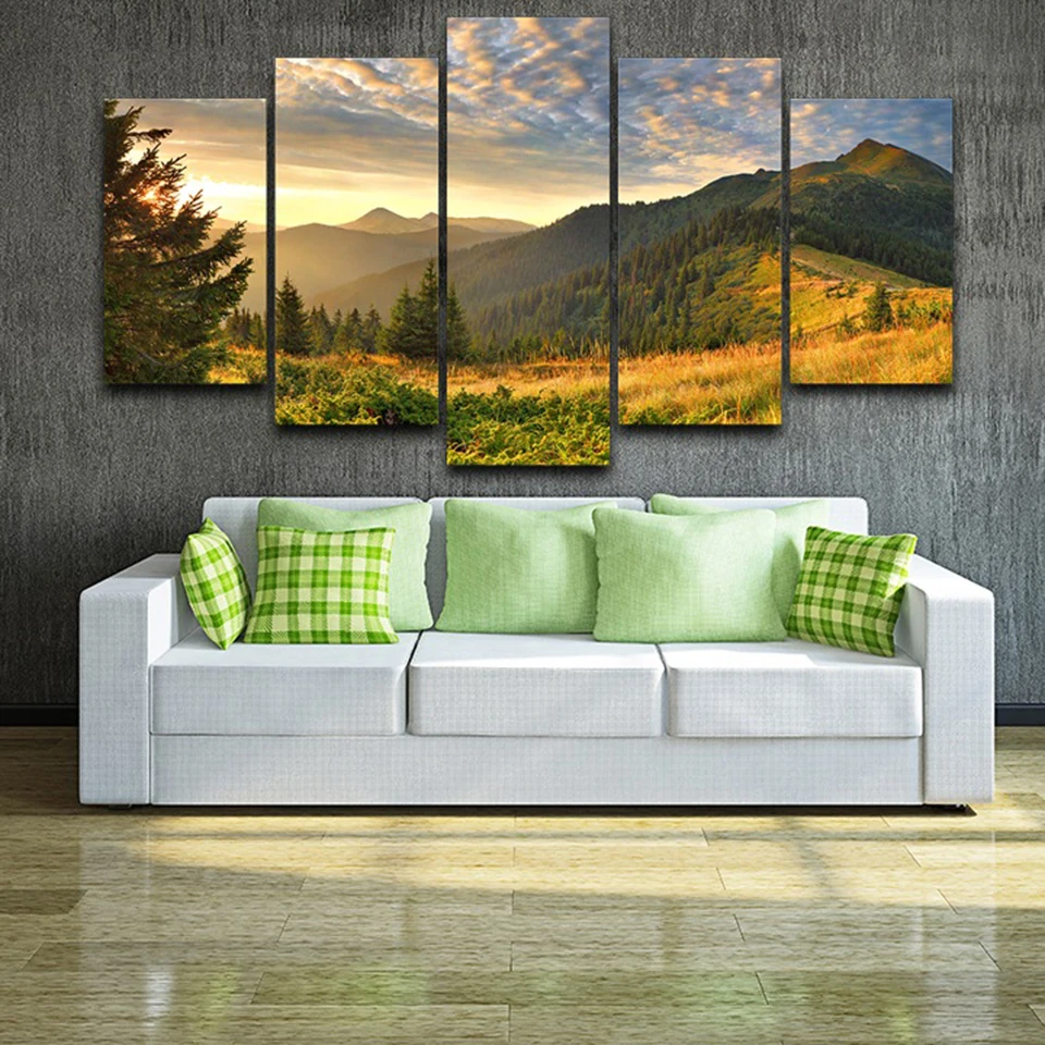 HD Print Painting Canvas Home Decor 5 Piece Sunset Mountain Clouds Green Nature Landscape Poster Modular Wall Art Pictures Frame
HD Print Painting Canvas Home Decor 5 Piece Sunset Mountain Clouds Green Nature Landscape Poster Modular Wall Art Pictures Frame