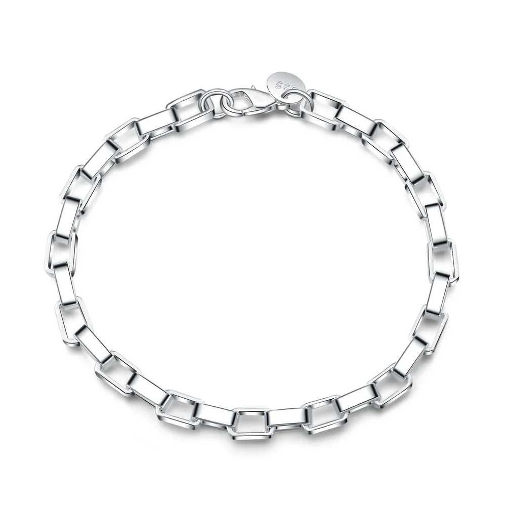 wholesale Beautiful fashion silver plated charm BOX CHAIN lady bracelets for women Good quality Gorgeous jewelry H203
wholesale Beautiful fashion silver plated charm BOX CHAIN lady bracelets for women Good quality Gorgeous jewelry H203