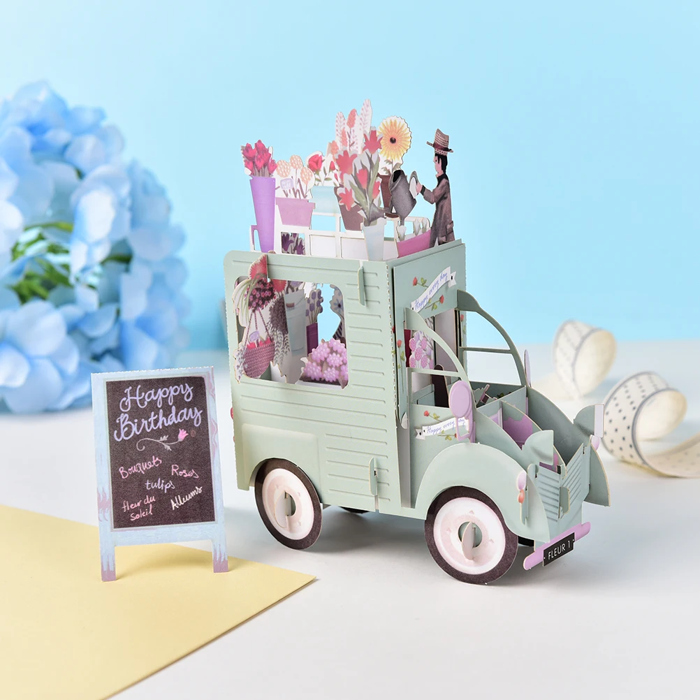 3D Pop Up Colourful Flower Car Greeting Card Birthday Card Laser Cutting Envelope Postcard Hollow Carved Handmade Kirigami Gifts
3D Pop Up Colourful Flower Car Greeting Card Birthday Card Laser Cutting Envelope Postcard Hollow Carved Handmade Kirigami Gifts