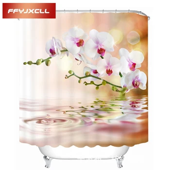 Pastoral White Orchid Shower Curtain Waterproof Mildew Polyester Fabric Bathroom Shower Curtain With 12 Hook
Pastoral White Orchid Shower Curtain Waterproof Mildew Polyester Fabric Bathroom Shower Curtain With 12 Hook