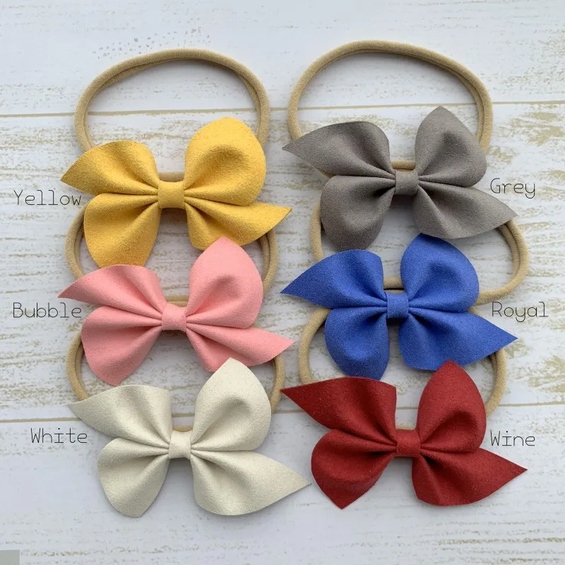 18pcs/lot Suede Hair Bows Matching Soft Nylon Headband Faux Suede Bow Hair Band For Baby Girls Newborn Hair Accessory
18pcs/lot Suede Hair Bows Matching Soft Nylon Headband Faux Suede Bow Hair Band For Baby Girls Newborn Hair Accessory