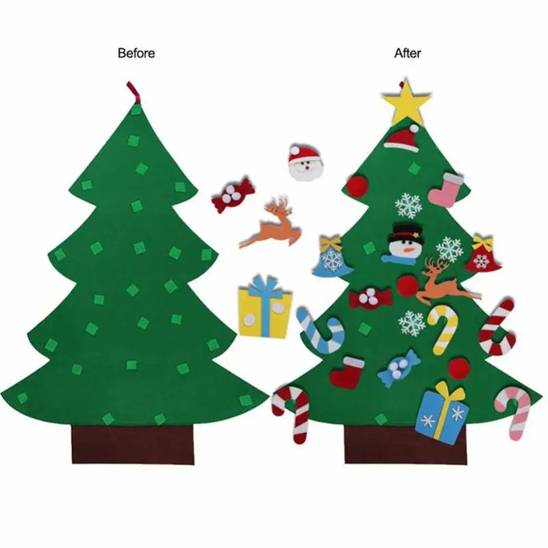 Creative Felt DIY Craft Gift Handmade Felt Christmas Tree Kids Birthday Party Decorations Children Room Decoration DIY0664
Creative Felt DIY Craft Gift Handmade Felt Christmas Tree Kids Birthday Party Decorations Children Room Decoration DIY0664