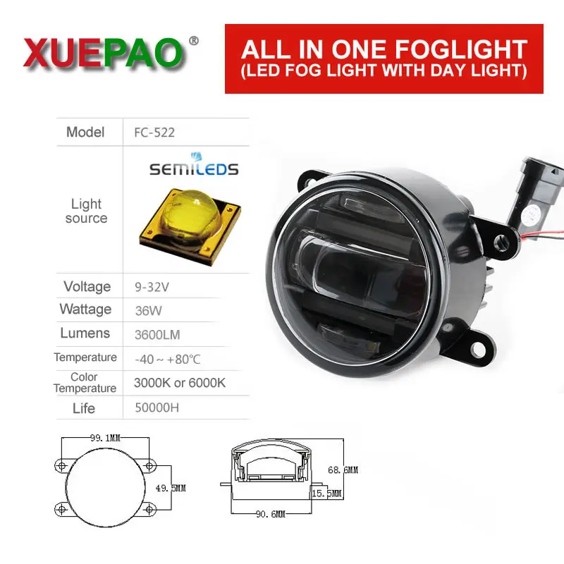LED Round Daytime Driving Running Light DRL Car Fog Lamp Ledriving Ledfog High Power 2in1 LEDfog for Suzuki Jimny
LED Round Daytime Driving Running Light DRL Car Fog Lamp Ledriving Ledfog High Power 2in1 LEDfog for Suzuki Jimny