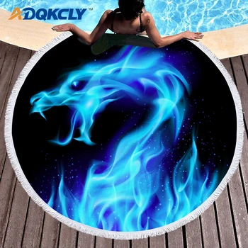 ADQKCLY Blue Flame Dragon Tapestry Beach Towel 3D Animal Printed Tassel Round Towel for Bedspread Sheet throw Blankets Yago Mats
ADQKCLY Blue Flame Dragon Tapestry Beach Towel 3D Animal Printed Tassel Round Towel for Bedspread Sheet throw Blankets Yago Mats
