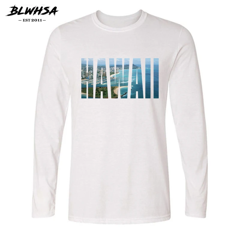 BLWHSA T-Shirt Men Spring Autumn Long Sleeve O-Neck Hawaii City Design Print T Shirt Men Brand Clothing Fashion Cotton Tee Tops
BLWHSA T-Shirt Men Spring Autumn Long Sleeve O-Neck Hawaii City Design Print T Shirt Men Brand Clothing Fashion Cotton Tee Tops