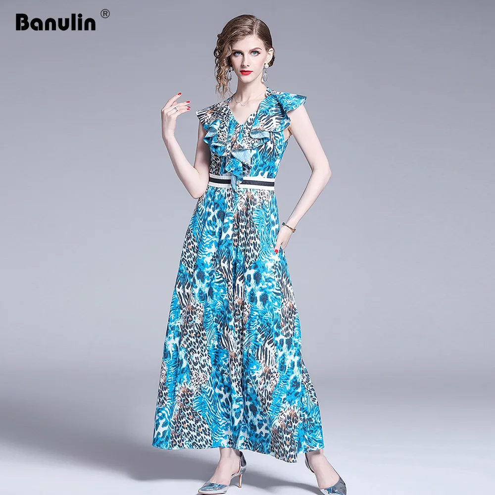 2019 Women's V-Neck Sleeveless Leopard Printed Floor Length Cape Fashion Party Prom Elegant Long Designer Runway Dresses
2019 Women's V-Neck Sleeveless Leopard Printed Floor Length Cape Fashion Party Prom Elegant Long Designer Runway Dresses