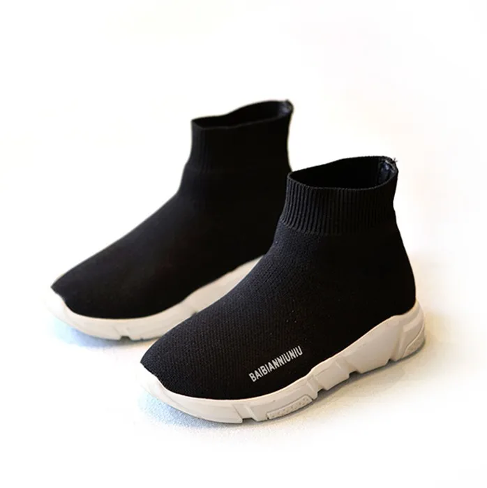 Size 21-37 Spring Autumn Children's Sports Trainers for Baby Boys Black Knitted High Top Sneakers Girls Black Socks Shoes
Size 21-37 Spring Autumn Children's Sports Trainers for Baby Boys Black Knitted High Top Sneakers Girls Black Socks Shoes