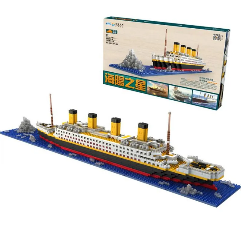 1860pcs 56*11.5*8cm Legoing Domino Titanic Ship DIY Building Blocks Kit Koys Kids Birthday Christmas Gifts
1860pcs 56*11.5*8cm Legoing Domino Titanic Ship DIY Building Blocks Kit Koys Kids Birthday Christmas Gifts