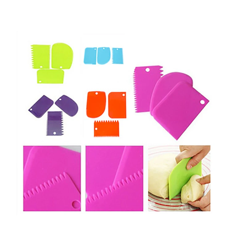 3Pcs/set Cream Plastic Dough Icing Fondant Scraper Set Cake Decorating DIY Plastic Scraper Cake Cut Scrape Knife for Kitchen
3Pcs/set Cream Plastic Dough Icing Fondant Scraper Set Cake Decorating DIY Plastic Scraper Cake Cut Scrape Knife for Kitchen
