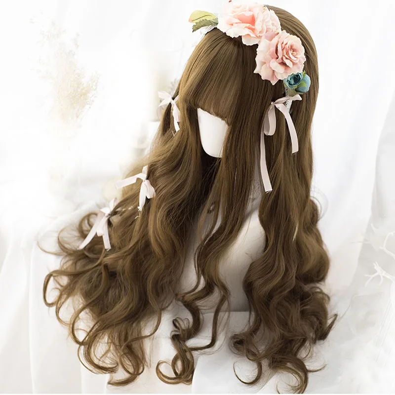 Japanese Mori Girl Harajuku Sweet Lolita Curly Wavy Long Synthetic Hair Princess Wig 68cm Halloween Cosplay Costume Wigs
Japanese Mori Girl Harajuku Sweet Lolita Curly Wavy Long Synthetic Hair Princess Wig 68cm Halloween Cosplay Costume Wigs