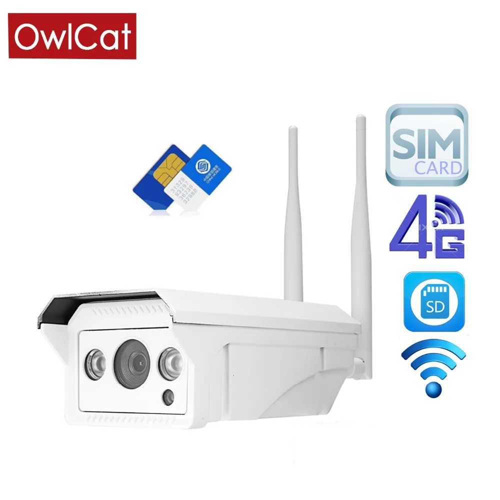 OwlCat 4G 3G SIM Card Full HD 1080P 960P Bullet IP camera CCTV Video Waterproof Outdoor IP camera Wifi IR 50M Security
OwlCat 4G 3G SIM Card Full HD 1080P 960P Bullet IP camera CCTV Video Waterproof Outdoor IP camera Wifi IR 50M Security