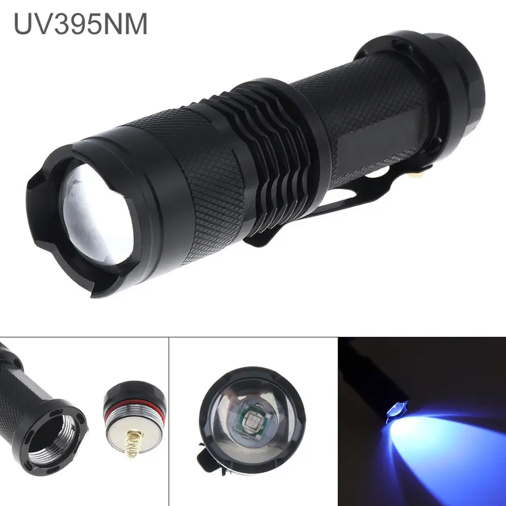 UV LED Flashlight 395nm LED UV Multi-function Flashlight Support 1x14500 Battery for Fluorescent Agent Detection Money Detector
UV LED Flashlight 395nm LED UV Multi-function Flashlight Support 1x14500 Battery for Fluorescent Agent Detection Money Detector