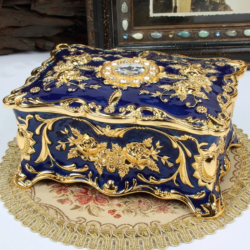 Metal European Creative Enamel Diamond Multi-layer Jewelry Box High-grade Exquisite Large Princess Jewelry Storage Box
Metal European Creative Enamel Diamond Multi-layer Jewelry Box High-grade Exquisite Large Princess Jewelry Storage Box