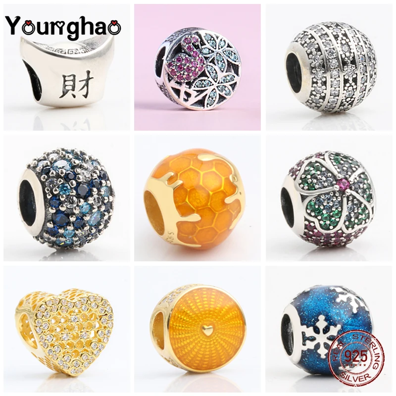 Younghao Authenttic S925 Heart Pave Snowflake Ball Beads For Jewelry Making Fit Original Pandora Charm Pulsera DIY Accessories
Younghao Authenttic S925 Heart Pave Snowflake Ball Beads For Jewelry Making Fit Original Pandora Charm Pulsera DIY Accessories