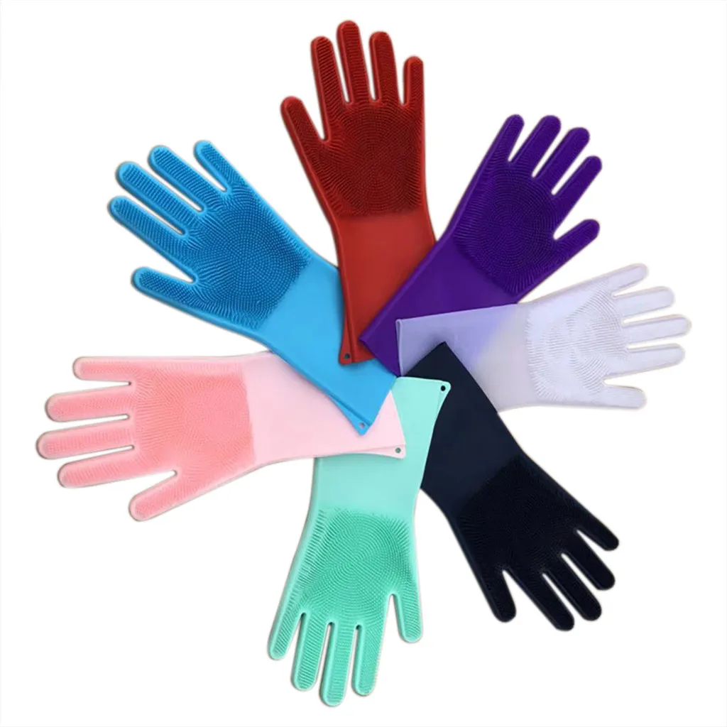 Food grade silicone Multi-purpose Lazy dishwashing gloves Thick durable convenient scrub brush Cleaning tools for home
Food grade silicone Multi-purpose Lazy dishwashing gloves Thick durable convenient scrub brush Cleaning tools for home