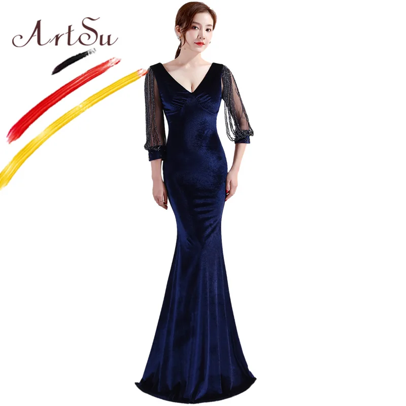 ArtSu Red Green Black Vintage Women Floor-Length Maxi Party Velvet Dress Crystal Beading Winter Robe De Soiree Mermaid Prom Gown
ArtSu Red Green Black Vintage Women Floor-Length Maxi Party Velvet Dress Crystal Beading Winter Robe De Soiree Mermaid Prom Gown