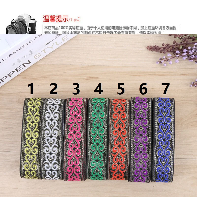 3.3cm 33mm 1-3/8'' Yellow White Pink Green Red Purple Blue Filigree Tutem Ribbon Costume Laciness National Jacquard Webbing Lace
3.3cm 33mm 1-3/8'' Yellow White Pink Green Red Purple Blue Filigree Tutem Ribbon Costume Laciness National Jacquard Webbing Lace