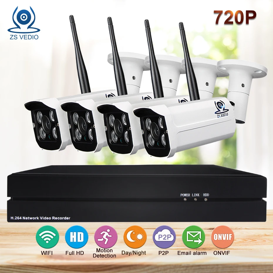 ZSVIDEO Surveillance System Security Camera outdoor wireless Security Cameras Home Record 720P NVR Kits Motion Camera CCTV
ZSVIDEO Surveillance System Security Camera outdoor wireless Security Cameras Home Record 720P NVR Kits Motion Camera CCTV