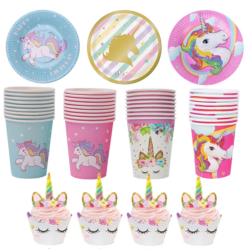 Birthday Party Unicorn Disposable Tableware Kit Paper Cup Plate Boy Girl Baby 1st First Birthday Party Supplies Cake Decoration 
Birthday Party Unicorn Disposable Tableware Kit Paper Cup Plate Boy Girl Baby 1st First Birthday Party Supplies Cake Decoration