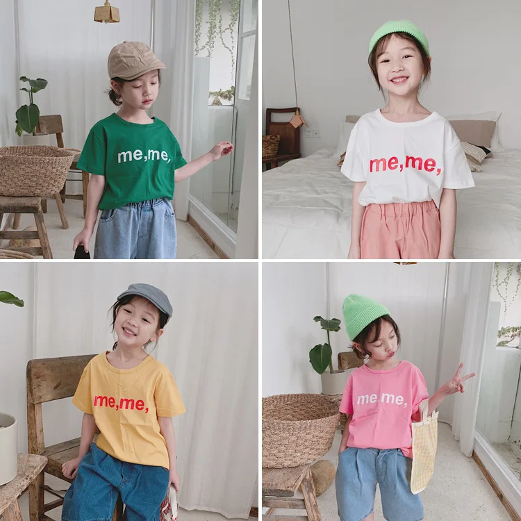 2019 summer new baby boys girls four color printing T shirt children short sleeve round collar tops kids clothing
2019 summer new baby boys girls four color printing T shirt children short sleeve round collar tops kids clothing