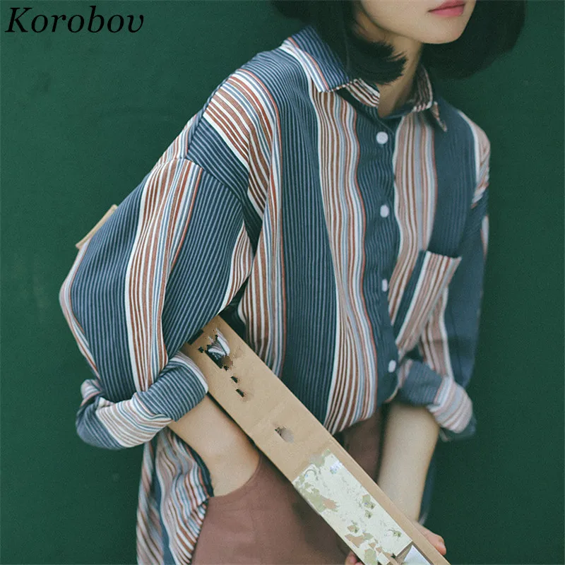 2019 New Arrival Striped Patchwork Button Mujer Blouse Loose Office Lady Shirts Summer Turn-down Collor Long Sleeve Blusas 75293
2019 New Arrival Striped Patchwork Button Mujer Blouse Loose Office Lady Shirts Summer Turn-down Collor Long Sleeve Blusas 75293