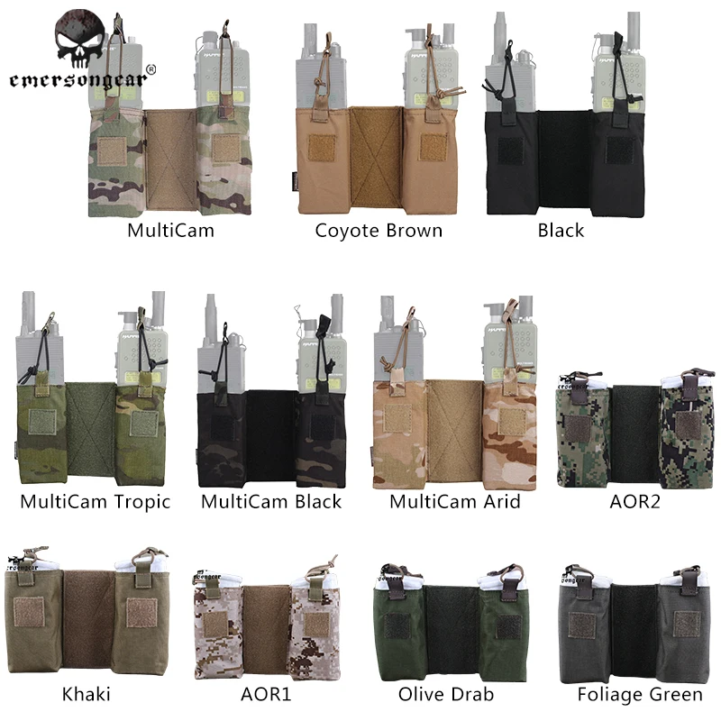 emersongear MOLLE JPC MBITR Radio Pouch Set utility military double sub bag EM8333 Multicam Coyote Brown Black Nylon fabric
emersongear MOLLE JPC MBITR Radio Pouch Set utility military double sub bag EM8333 Multicam Coyote Brown Black Nylon fabric
